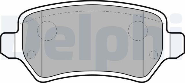 Тормозные колодки Delphi (Semi-Metallic) задние для Opel Combo C 2001-2012. Артикул LP2209