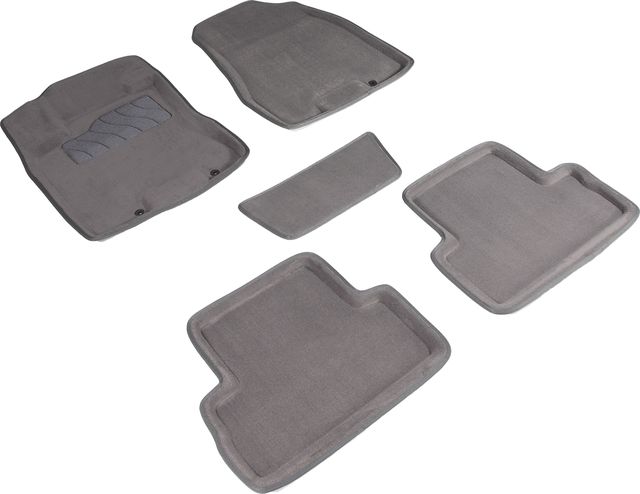 Коврики Seintex 3D ворсовые для салона Nissan Х-Trail T31 2007-2014 Серые. Артикул 71733