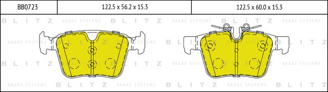 Колодки тормозные дисковые (Blitz). Артикул BB0723