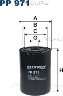 Топливный фильтр Filtron для Renault Midlum 2001-2013. Артикул PP 971