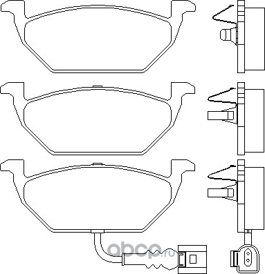 Тормозные колодки VAG. Артикул 1K0698151F