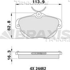 Тормозные колодки Braxis. Артикул AA0406