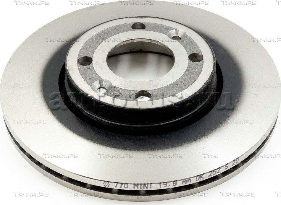 Тормозной диск Renault передний для Renault Sandero II 2013-2026. Артикул 402067025R