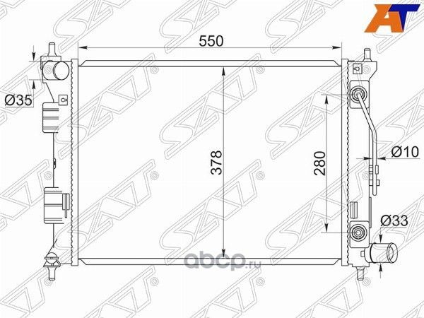 Радиатор HYUNDAI ELANTRAAVANTE 11-I30 12-KIA SO (SAT). Артикул SGHY00011