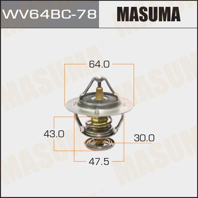 ТЕРМОСТАТ MASUMA WV64BC-78 Masuma. Артикул WV64BC78