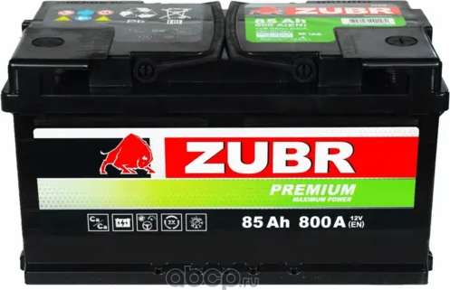 АКБ ZUBR Premium 85Ah R+ (ZP850) (-/+) 12V 800A EN 315х175х175 Zubr. Артикул ZP850