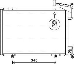 Радиатор кондиционера (конденсатор) AVA (алюминий). Артикул FD5592