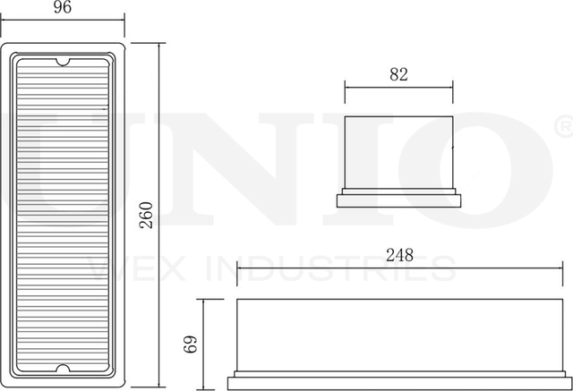 Фильтр воздушный (Unio). Артикул FLT-10070