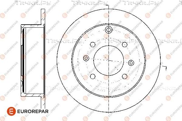 Тормозной диск Eurorepar задний для Kia Optima III 2011-2015. Артикул 1676010380