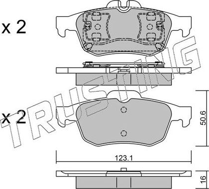 Тормозные колодки Trusting. Артикул 990.0
