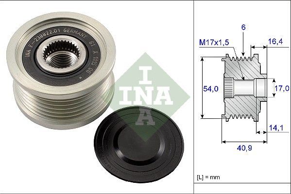 Муфта генератора обгонная Ina. Артикул 535 0112 10
