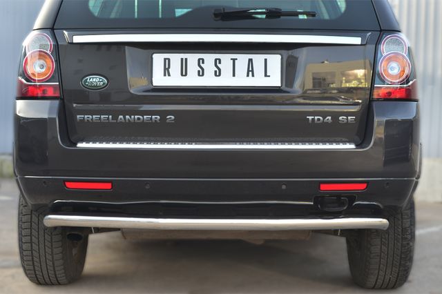 Защита RusStal заднего бампера d63 (волна) для Land Rover Freelander II 2013-2014. Артикул LFRZ-001496