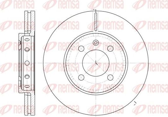 Тормозной диск Remsa передний для Volkswagen Polo III 1998-2002. Артикул 6826.10