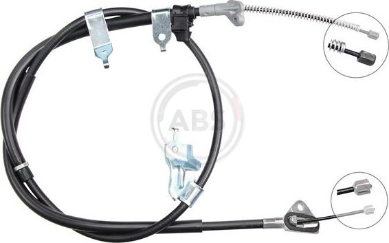 Трос ручника (тросик ручного тормоза) ABS задний правый для Toyota Yaris II 2005-2011. Артикул K18965