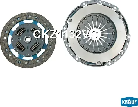 Комплект сцепления Ford Focus 2, C-MAX 1.8 06-> (без выжимного) (Krauf). Артикул CKZ1132VC