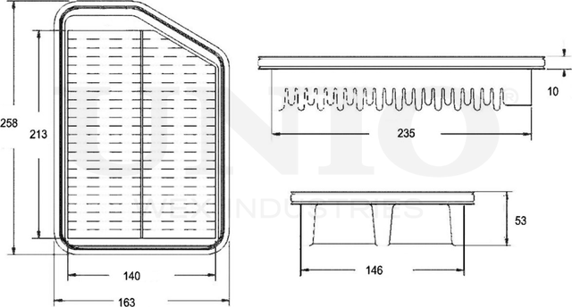 Фильтр воздушный (Unio). Артикул FLT-10204