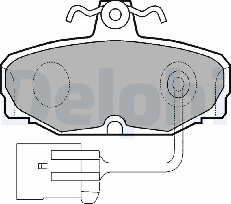 Тормозные колодки Delphi (органический). Артикул LP868