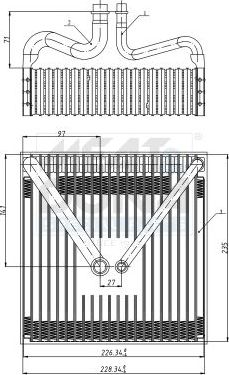 Испаритель кондиционера Meat & Doria. Артикул 997029