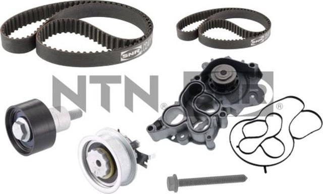 Помпа (водяной насос) с комплектом ремня ГРМ NTN / SNR. Артикул KDP457.751