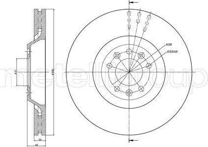 Тормозной диск Trusting передний для Citroen C6 2005-2012. Артикул DF403