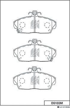 Тормозные колодки MK Kashiyama. Артикул D5103M