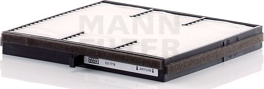 Салонный фильтр Mann-Filter для UZ-Daewoo Gentra 2013-2024. Артикул CU 1719