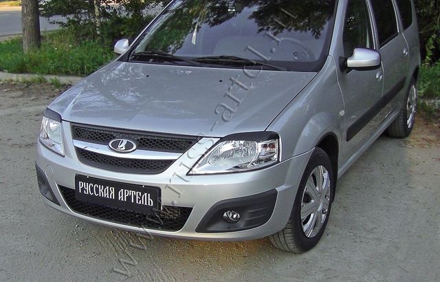Накладки Русская Артель на передние фары (реснички) для Renault Logan I 2004-2015. Артикул RELL-019200