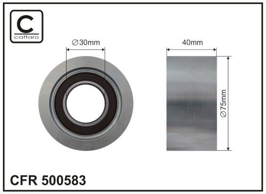 Натяжной ролик (натяжитель) приводного поликлинового ремня Caffaro. Артикул 500583