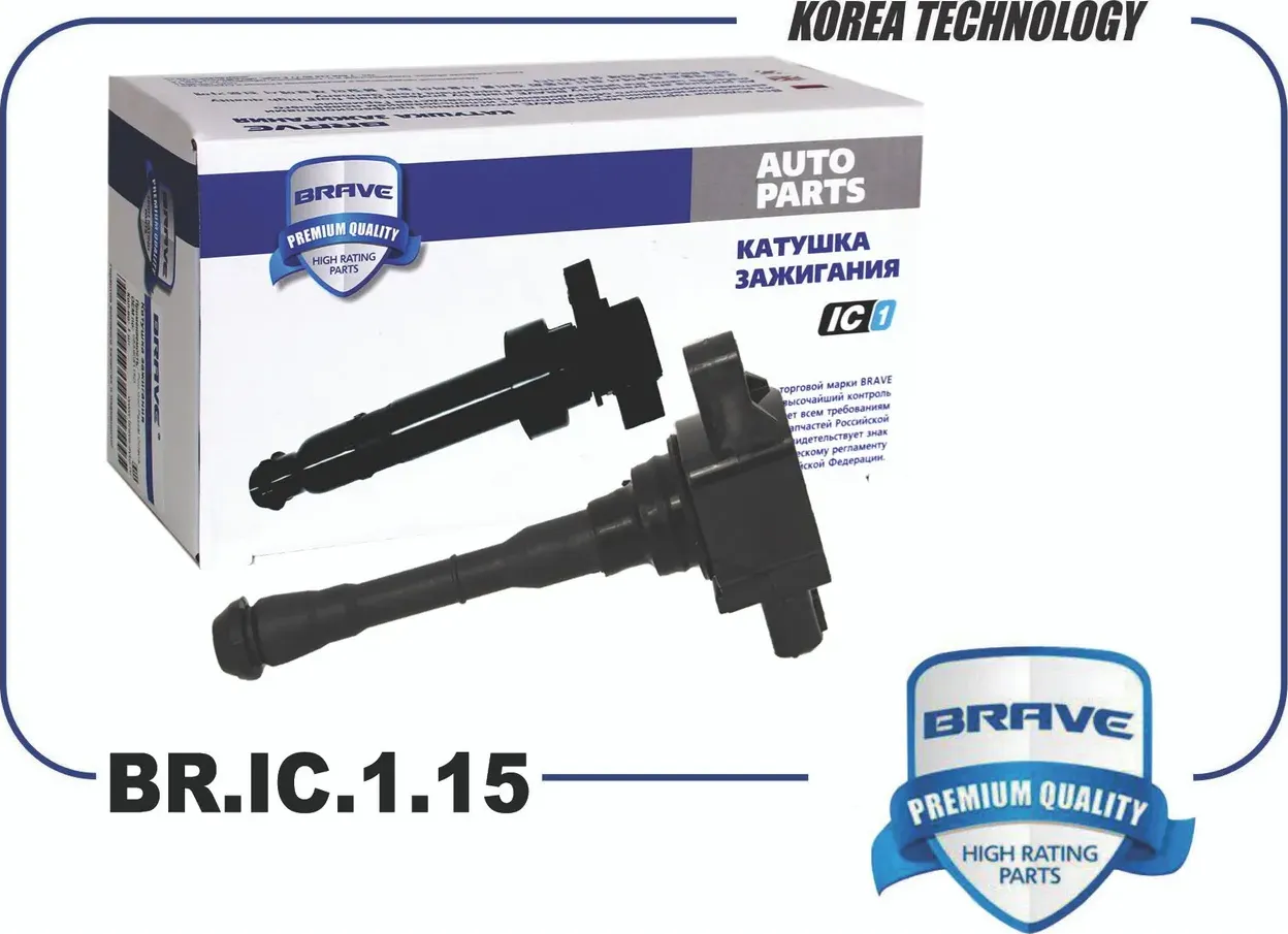 Катушка зажигания 22448-1KT0A BR.IC.1.15 Nissan Qashqai 06-, Note 06-, X-Trail 0 (Brave) Brave. Артикул BRIC115