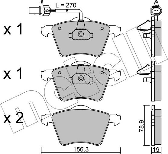 Тормозные колодки Metelli. Артикул 22-0550-0