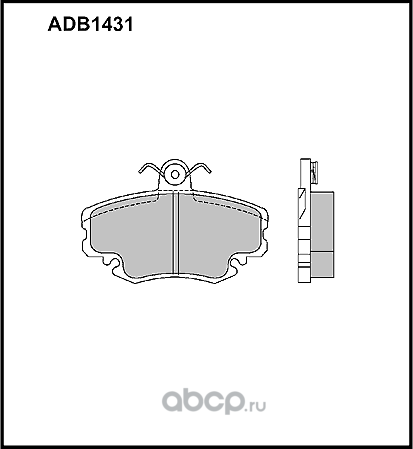Колодки тормозные (Allied Nippon). Артикул ADB1431HD