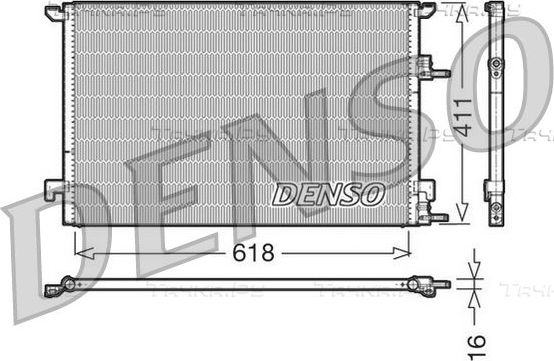 Радиатор кондиционера (конденсатор) Denso. Артикул DCN25001