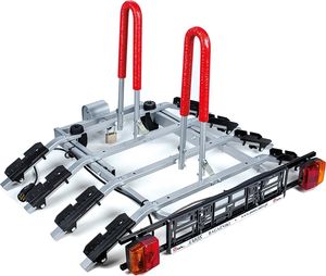 Автомобильный багажник Amos TYTAN 4 на фаркоп для перевозки 4-х велосипедов. Артикул titan4