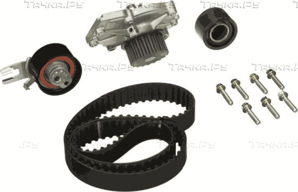 Помпа (водяной насос) с комплектом ремня ГРМ Gates PowerGrip® для Volvo XC90 I 2002-2005. Артикул KP25553XS