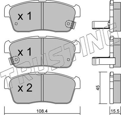 Тормозные колодки Trusting передние для Daihatsu Copen I 2003-2011. Артикул 430.0