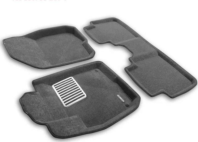 Коврики текстильные Euromat 3D Lux для салона Honda CR-V V 2016-2026 Серые. Артикул EM3D-002614G