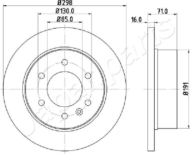 Тормозной диск Japanparts. Артикул DP-0527
