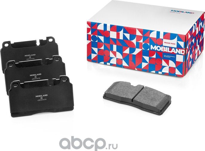 Колодки тормозные дисковые передние (4 шт.) с п/шум. пласт. AUDI A6 C7 (4G2, 4GC (Mobiland). Артикул 429101570