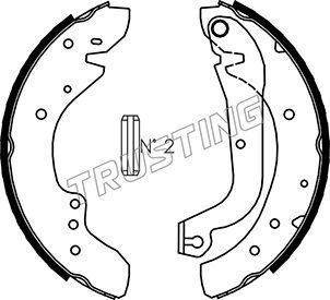 Тормозные колодки Trusting задние для Citroen C25 1981-1994. Артикул 034.095