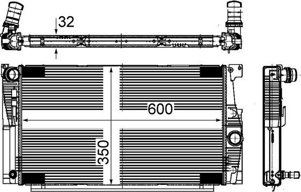 Радиатор охлаждения двигателя Mahle Behr. Артикул CR 775 000S