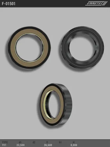 Сальник рулевой рейки 23.5 36.6 8 (Emmetec). Артикул F01501