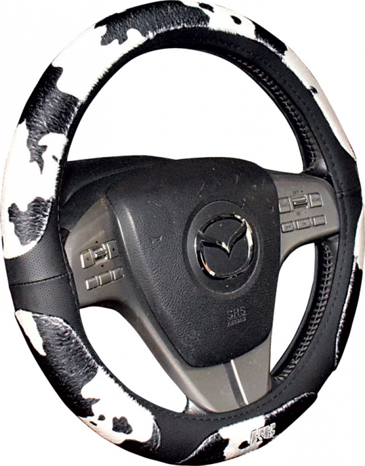 Оплётка на руль Hadar Rosen Safari (размер M, искусственная кожа, цвет ЧЕРНЫЙ/БЕЛЫЙ (Корова)). Артикул 30315