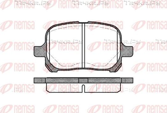 Тормозные колодки Remsa передние для Toyota Avalon III 2005-2012. Артикул 0621.00