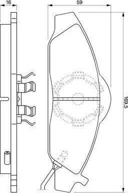 Тормозные колодки Bosch. Артикул 0 986 424 551