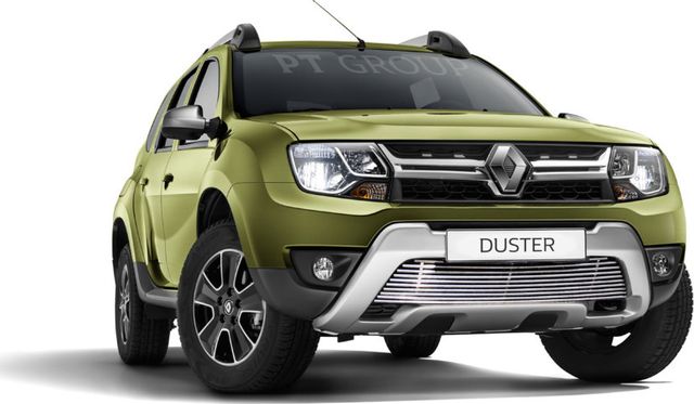 Накладка PT Group на решетку бампера d10 мм (НПС) для Renault Duster I рестайлинг 2015-2020. Артикул 07011005