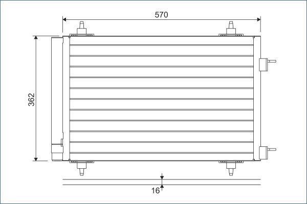 Радиатор кондиционера (конденсатор) Valeo (алюминий). Артикул 818170