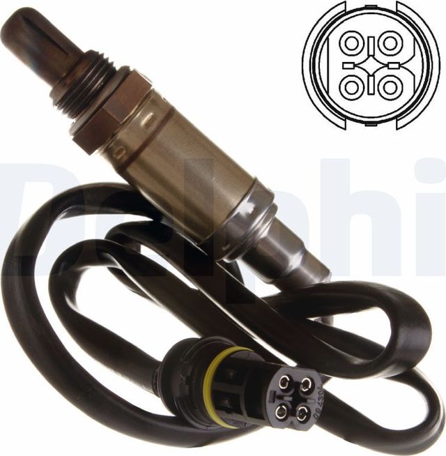 Лямбда-зонд (кислородный датчик) Delphi. Артикул ES10581-12B1
