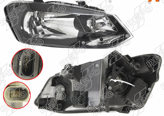 ФАРА VW POLO V 09-14 RH (Depo). Артикул 44111G9RMLDEM2