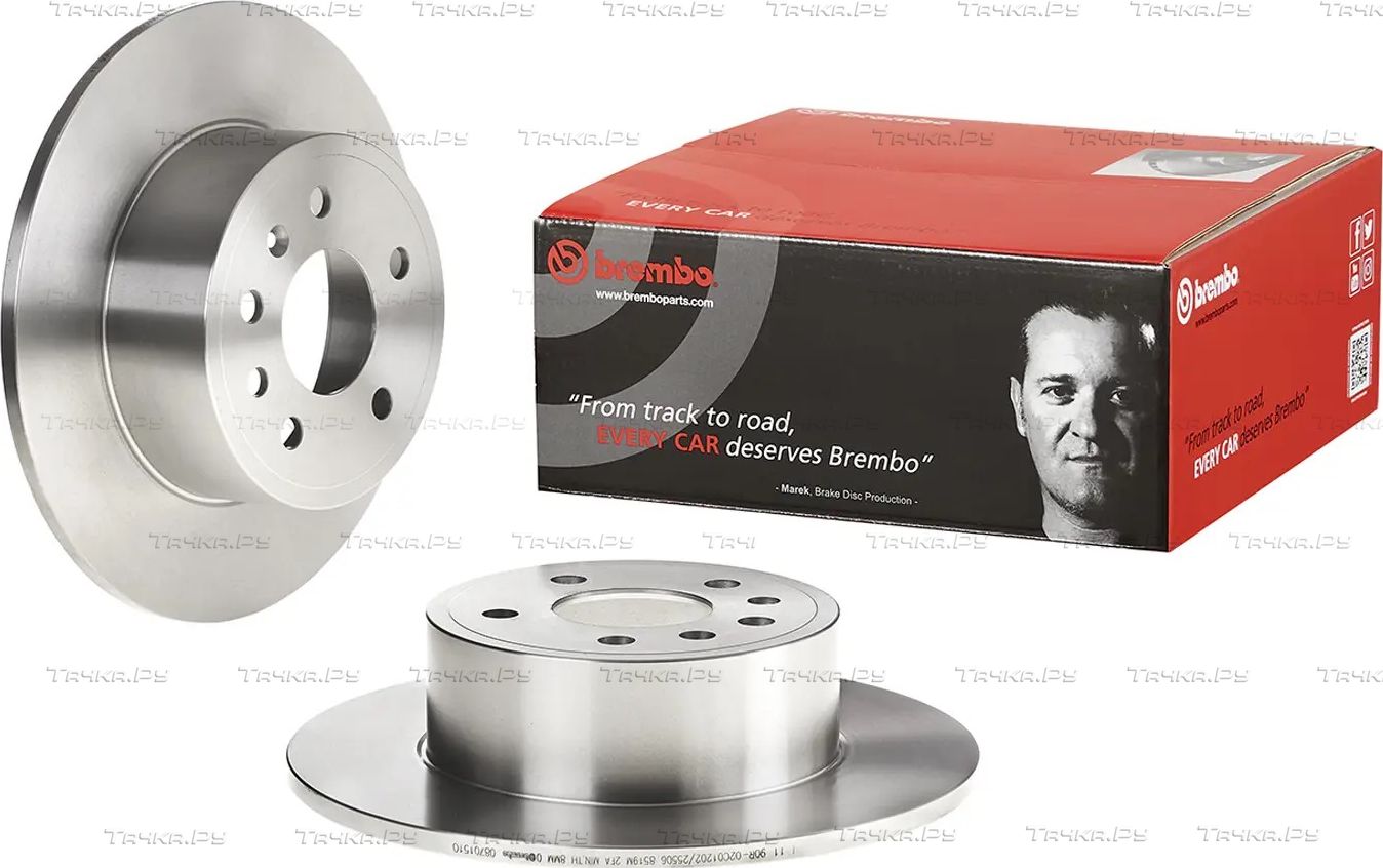 Тормозной диск Brembo задний для Chevrolet Vectra II 1998-2005. Артикул 08.7015.10