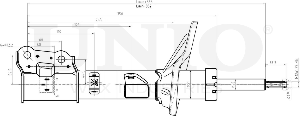 Амортизатор подвески (Unio). Артикул SAB-10296